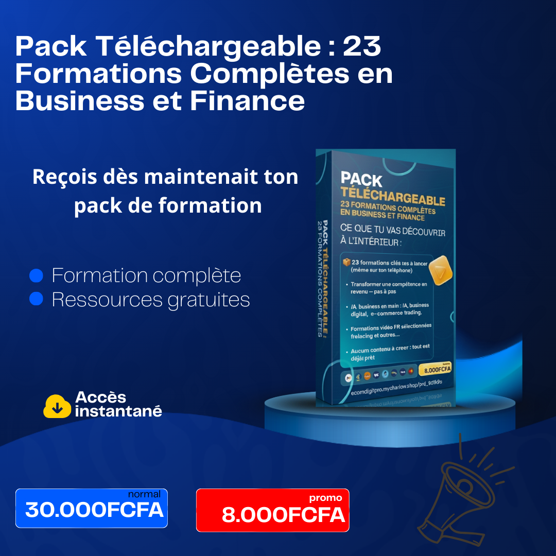 Le pack de formation qui transforme ta carrière