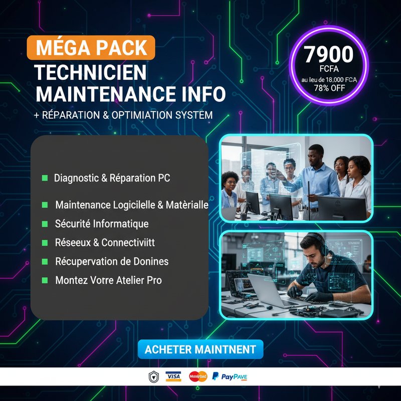 🔧 DEVENEZ EXPERT EN MAINTENANCE INFORMATIQUE ET GAGNEZ EN AUTONOMIE